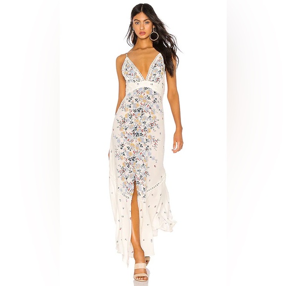 NWT Free People Paradise Print Midi Dress size large - Picture 1 of 13